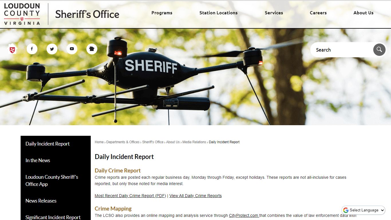 Daily Incident Report | Loudoun County, VA - Official Website