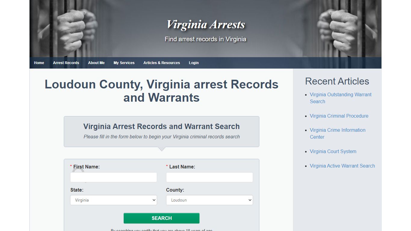 Loudoun County, Virginia arrest Records and Warrants